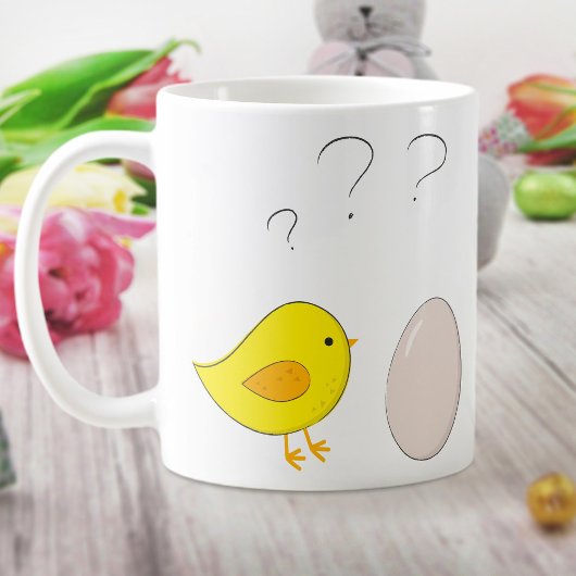 201.チキンか卵のかわいい復活祭の漫画おもしろい コーヒーマグカップ