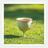 201.ティーの上のお茶 スクエアシール (正面)