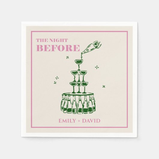 201.ナプキン結婚の前の夜 スタンダードカクテルナプキン (正面)