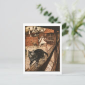 201.ネコとネズミのパートナーシップ ポストカード (スタンド正面)