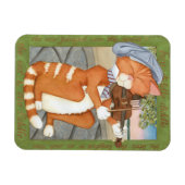 201.ネコとバイオリン マグネット (横)