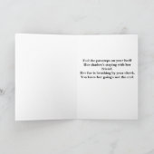 201.ネコとローズブドのペットの同情カード カード (内部)