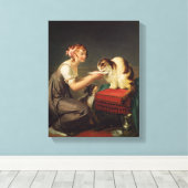 201.ネコのランチ キャンバスプリント (インサイチュ (ウッドフロア))