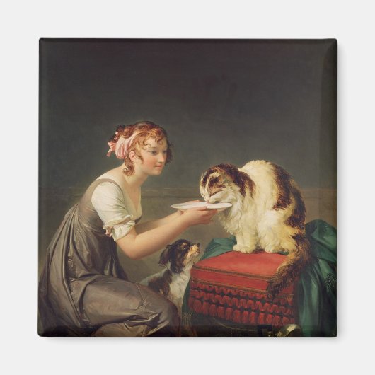 201.ネコのランチ マグネット (正面)