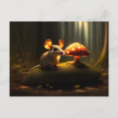 201.ネズミとキノコ ポストカード (正面)