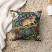 201.ネズミと花アールヌーボー クッション (ブランケット)