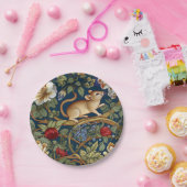 201.ネズミと花アールヌーボー ペーパープレート (パーティー)