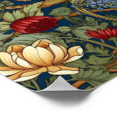 201.ネズミと花アールヌーボー ポスター (角)