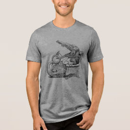 201.ネズミの歯医者とニワトリ トライブレンドTシャツ