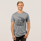 201.ネズミの歯医者とニワトリ トライブレンドTシャツ (正面全面)