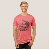 201.ネズミの歯医者とニワトリ トライブレンドTシャツ (正面全面)