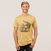 201.ネズミの歯医者とニワトリ トライブレンドTシャツ (正面全面)