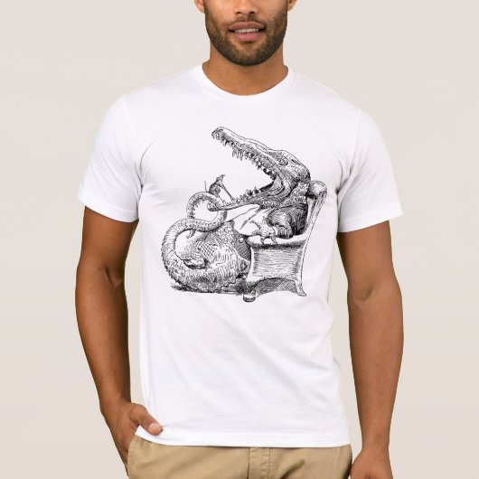 201.ネズミの歯医者とニワトリ Tシャツ (正面)