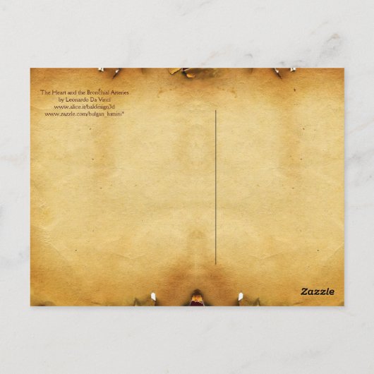 201.ハートと気管支動脈の切除 ポストカード (裏面)