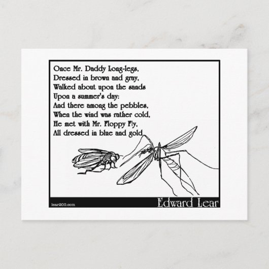 201.パパの長い脚とハエ ポストカード (正面)