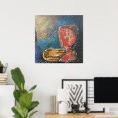 201.パンとワイン ポスター (ホームオフィス)