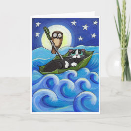 201.フクロウとオオカミ カード