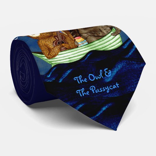 201.フクロウとプシネコ ネクタイ (ロール)