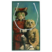 201.フクロウとプッシー猫抱き枕 スモールペーパーバッグ (裏面)