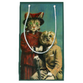 201.フクロウとプッシー猫抱き枕 スモールペーパーバッグ (正面)