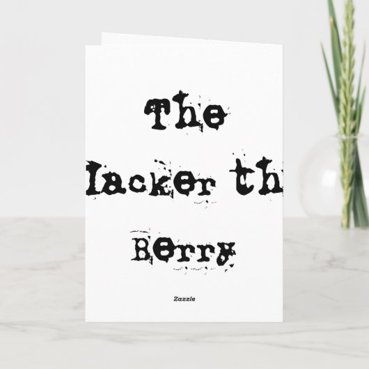 201.ベリーの黒い人 カード (裏面)