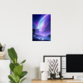 201.ミステリアスな月と孤独な追跡 ポスター (ホームオフィス)