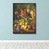 201.ミツバチとパイナップル |油彩画 キャンバスプリント (インサイチュ (ウッドフロア))