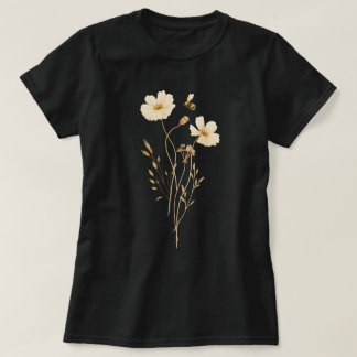 201.ミツバチと花 Tシャツ