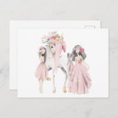 201.ユニコーンとガールズ ポストカード (正面/裏面)