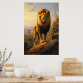 201.ライオンが夕暮れ ポスター (キッチン)