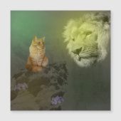 201.ライオンとネコ、磁気カード (正面)