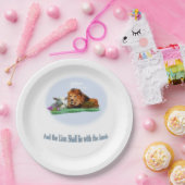 201.ライオンと子羊の芸術 ペーパープレート (パーティー)