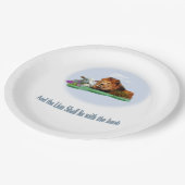 201.ライオンと子羊の芸術 ペーパープレート (アングル)