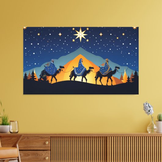 201.ラクダに乗った三人の賢者 キャンバスプリント (インサイチュ (リビング))