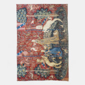 201.レディと一角獣の味 キッチンタオル (縦)