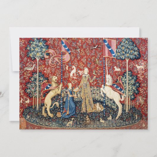 201.レディと一角獣の味 サンキューカード (正面)