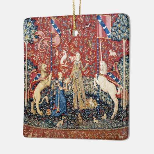 201.レディと一角獣の味 セラミックオーナメント (左)