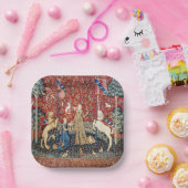 201.レディと一角獣の味 ペーパープレート (パーティー)