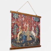 201.レディと一角獣の味 吊り下げ型タペストリー (傾斜あり)