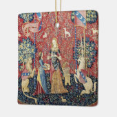 201.レディと一角獣(ユニコーン)のにおい セラミックオーナメント (左)