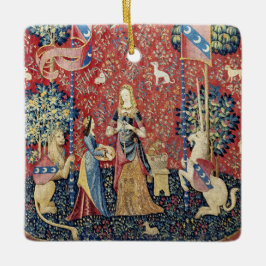 201.レディと一角獣（ユニコーン）のにおい セラミックオーナメント