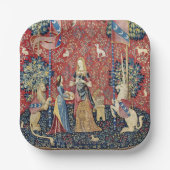 201.レディと一角獣(ユニコーン)のにおい ペーパープレート (正面)