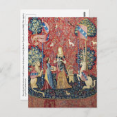 201.レディと一角獣(ユニコーン)のにおい ポストカード (正面/裏面)