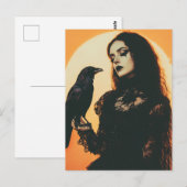 201.レディと彼女のカラス ポストカード (正面/裏面)