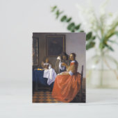 201.ワイングラスを持った少女 ポストカード (スタンド正面)