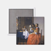 201.ワイングラスを持った少女 マグネット (正面/裏面)