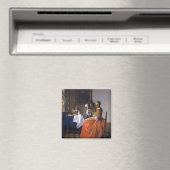 201.ワイングラスを持った少女 マグネット (インサイチュ (食洗機))