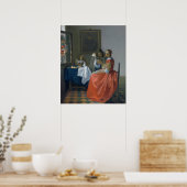 201.ワイングラスを持つ少女 ポスター (キッチン)