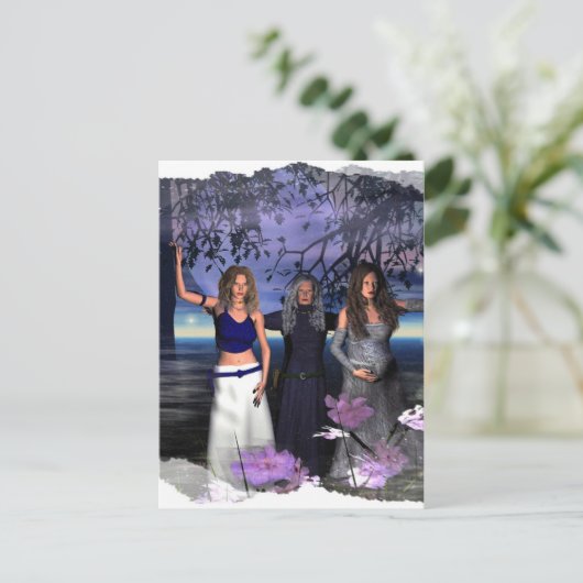 201.乙女と母親とクローン ポストカード (スタンド正面)