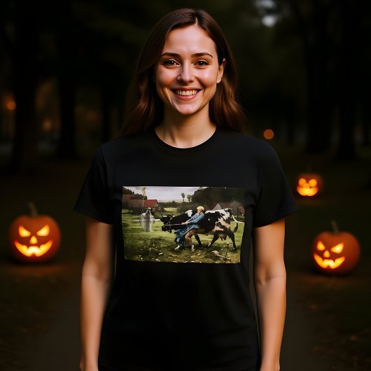 201.乳母と幽霊ハロウィン絵を描ズ Tシャツ